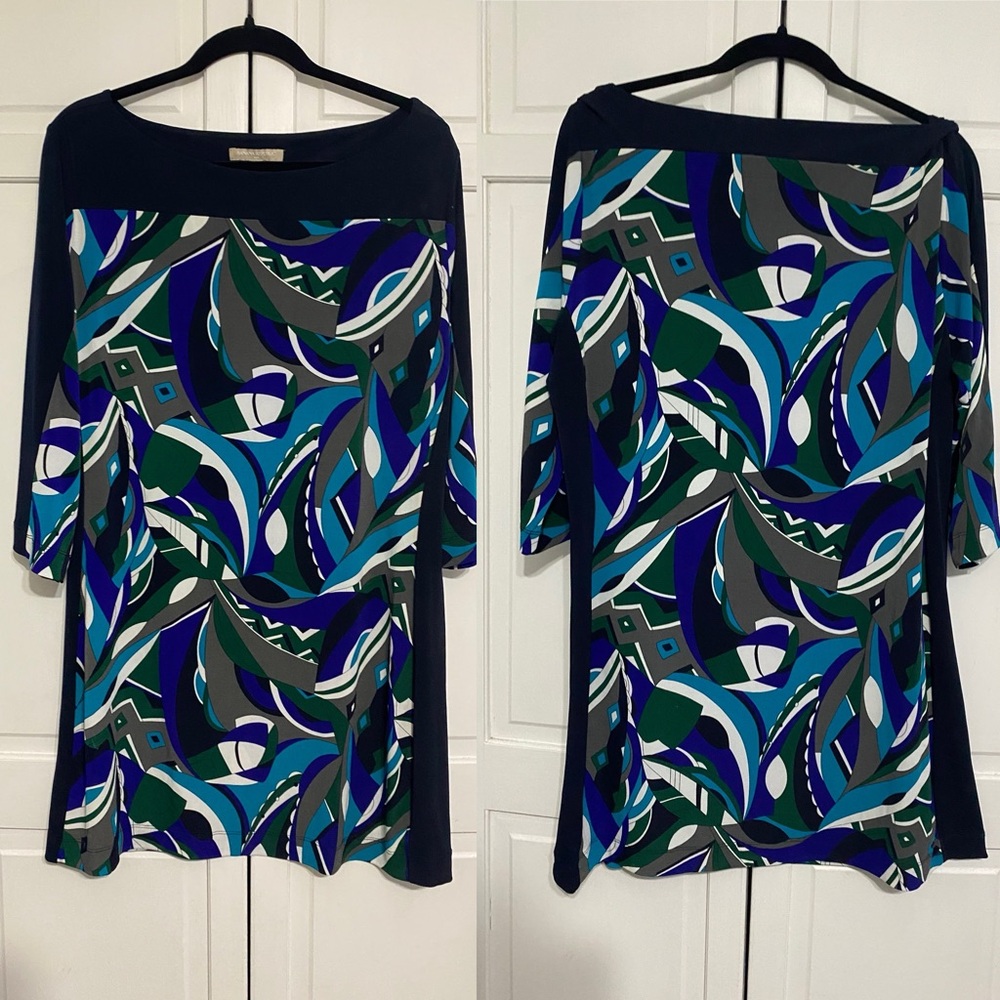 NWT Banana Republic Size XL Colorful Abstract Print Dress
